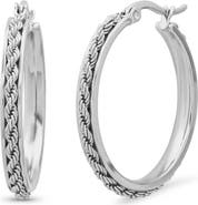 STEELTIME Rope Hoop Earrings