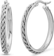 STEELTIME Rope Hoop Earrings
