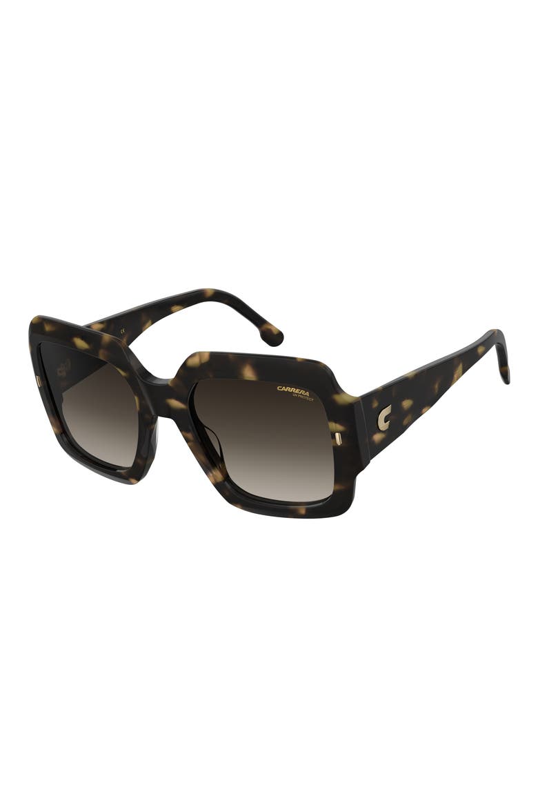 54mm Gradient Rectangular Sunglasses, Alternate, color, HAVANA/ BROWN GRADIENT