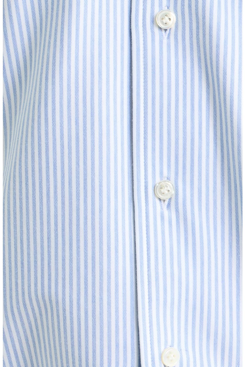 Excursionist Flex Tailored Fit Pinstripe Wrinkle Resistant Button-Up Shirt, Alternate, color, WINDY BLUE