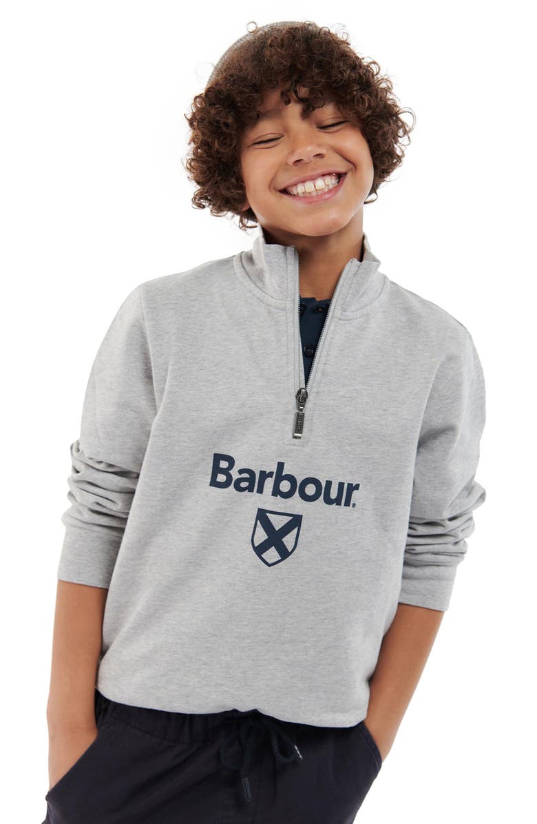 Barbour Kids' Floyd Logo Half Zip Pullover, Alternate, color, 