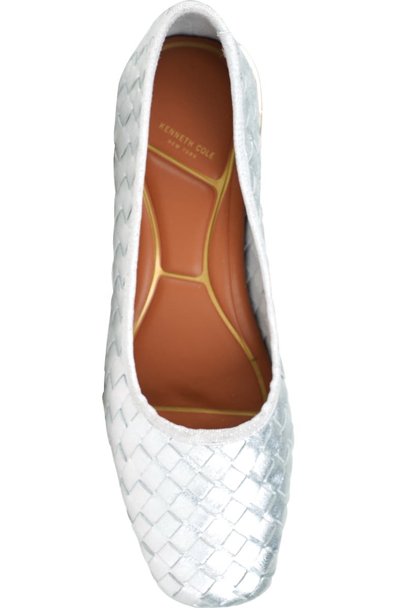 Kenneth Cole Birdie Woven Leather Pump, Alternate, color, Silver Woven Leather