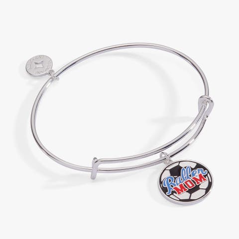 'Baller Mom' Soccer Charm Bangle