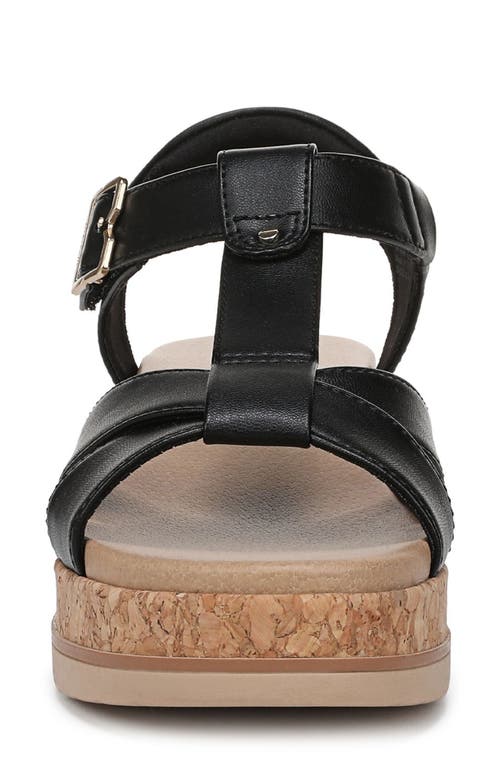 Dr. Scholl's Women's Once Again T-strap Wedge Sandals In Black
