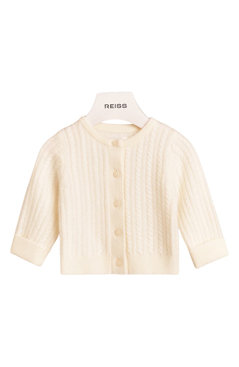 Reiss Dorian Cashmere Cardigan, Main, color, Ivory