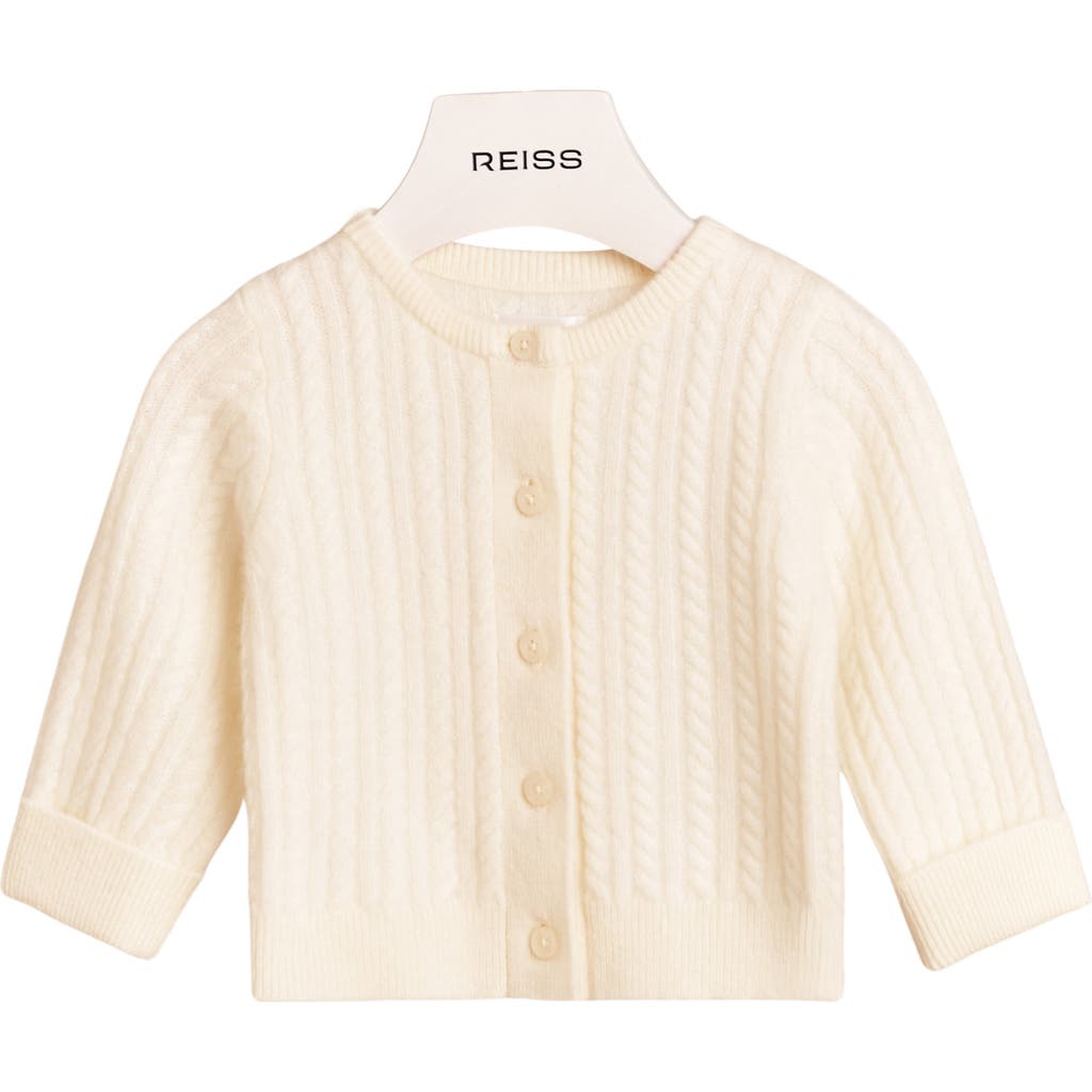 Reiss Babies' Dorian Cashmere Cardigan In Brown