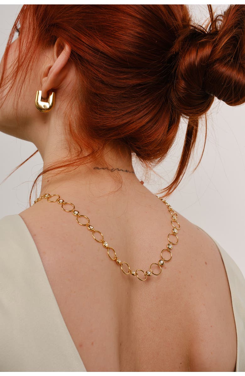Zynnia Collective Lattice Necklace, Alternate, color, Gold