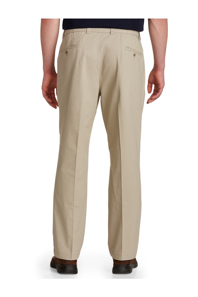 Waist-Relaxer Pleated Twill Pants, Alternate, color, KHAKI