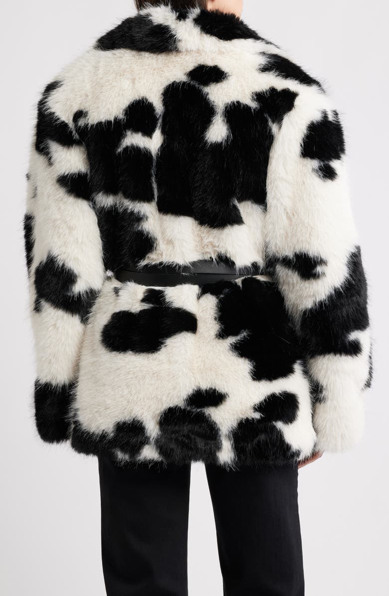 AFRM Livingstone Cow Print Faux Fur Jacket, Alternate, color, Cattle Print Fur