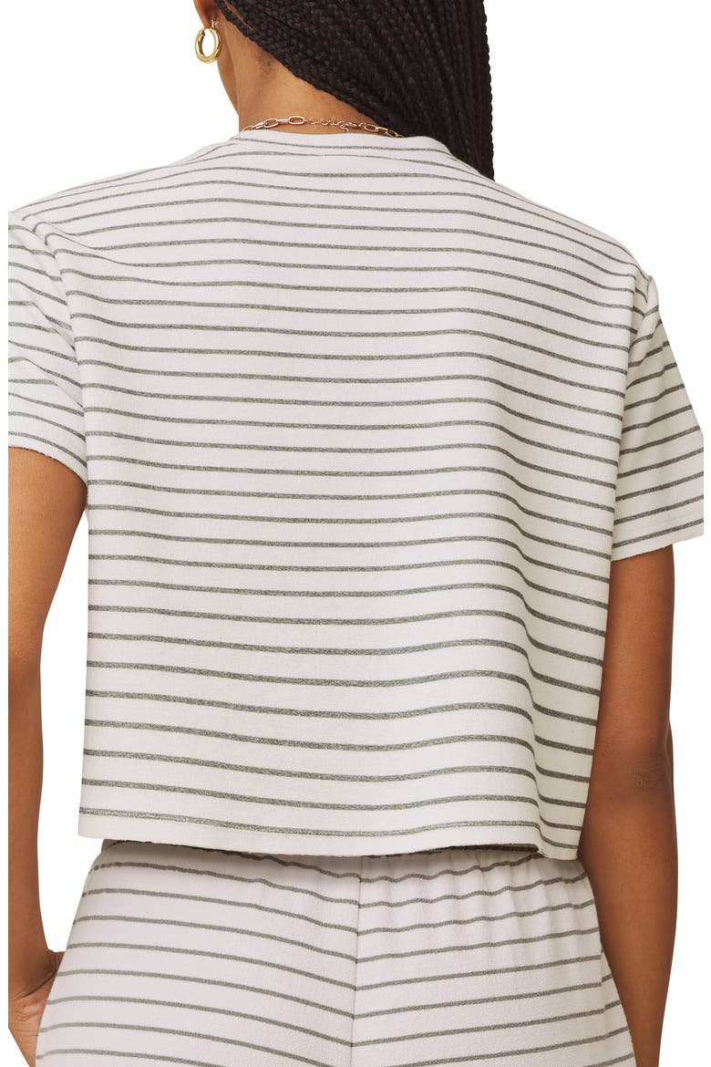 Kennedy Stripe Sweatshirt, Alternate, color, PALE OAK WHITE/ GREEN