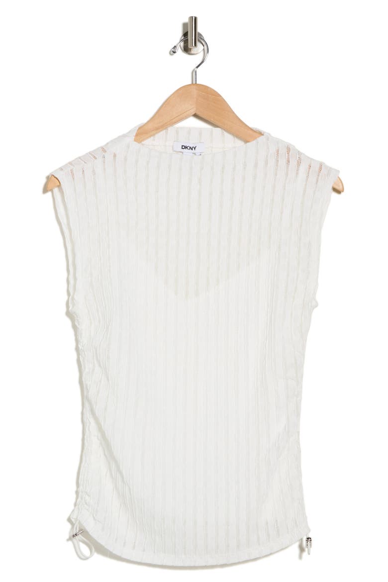 Sheer Stripe Top, Alternate, color, IVORY