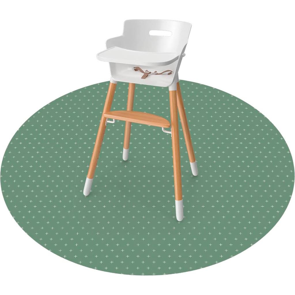 WeeSprout Baby Splat Mat for Kids, Large 51x51 Floor Playmat w/ Durable Waterproof Surface in Rosemary Stitch (Round)  product