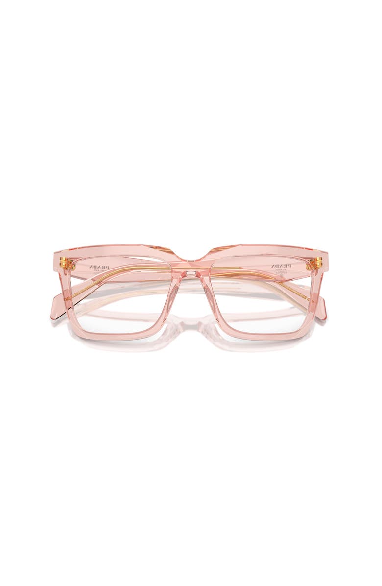 Prada 52mm Rectangle optical glasses, Alternate, color, Pink