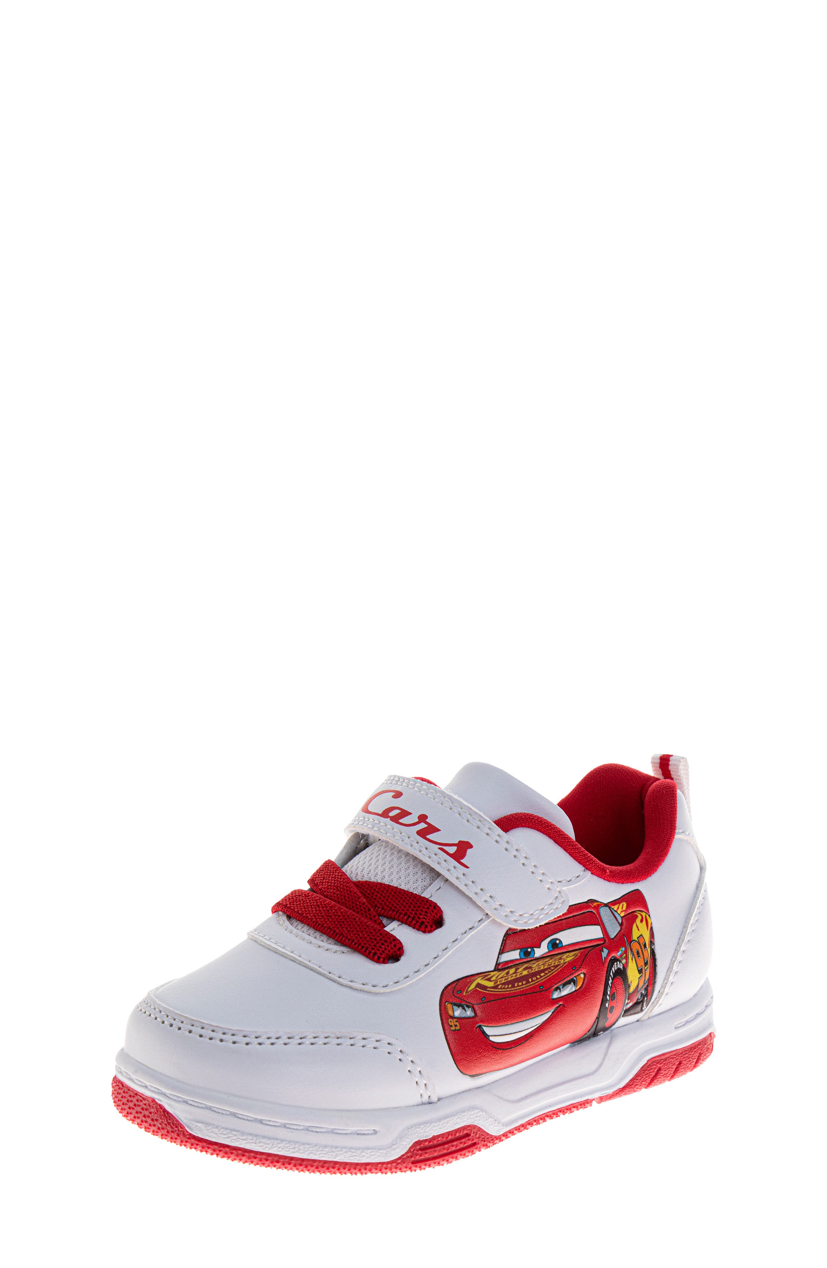 Kids' Disney Pixar Cars Sneaker, Alternate, color, WHITE/RED
