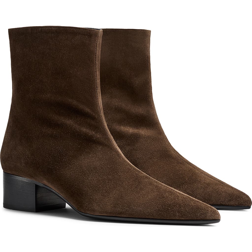 Khaite Andee Pointed Toe Bootie In Burgundy