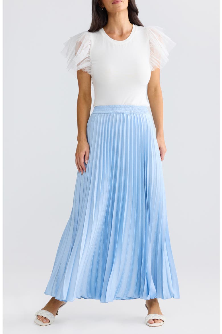 Alias Pleat Maxi Skirt, Alternate, color, BLUE