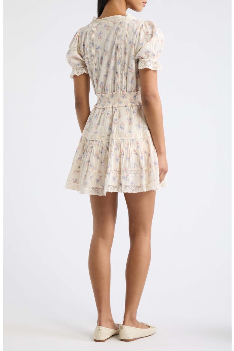Devella Lace Trim Minidress, Alternate, color, ANTIQUE VANILLA