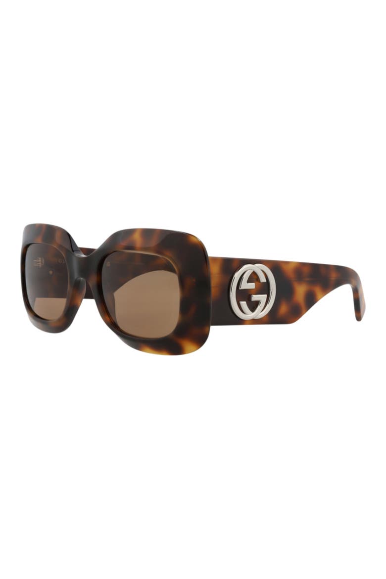 GG1695S 54mm Square Sunglasses, Alternate, color, HAVANA HAVANA BROWN
