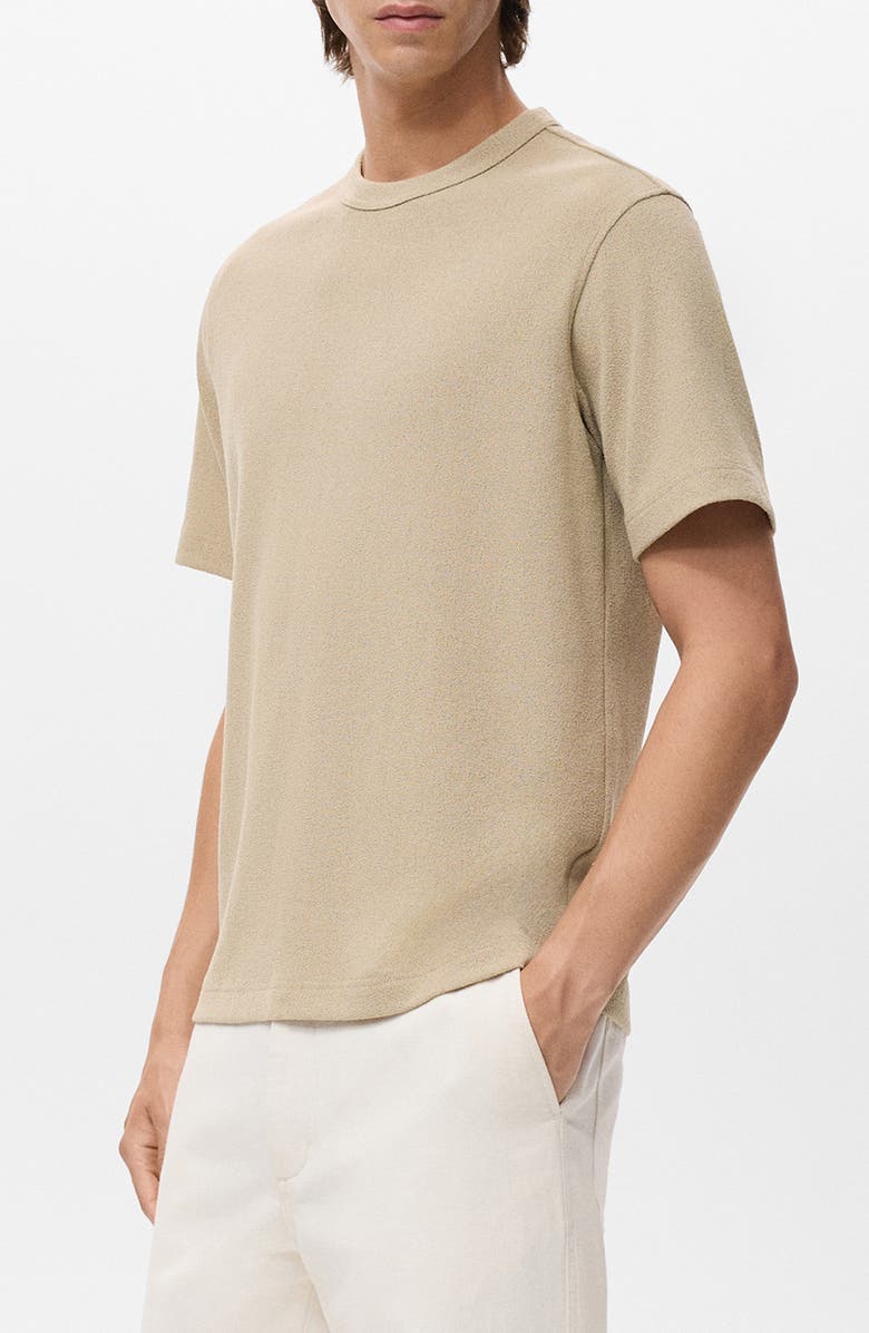 MANGO Fine Knit T-Shirt, Alternate, color, Beige