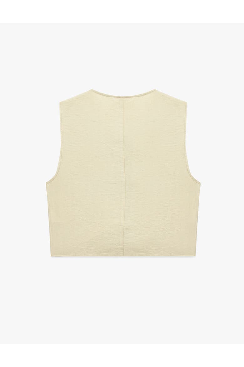 Sleeveless Tie Front Top, Alternate, color, BEIGE