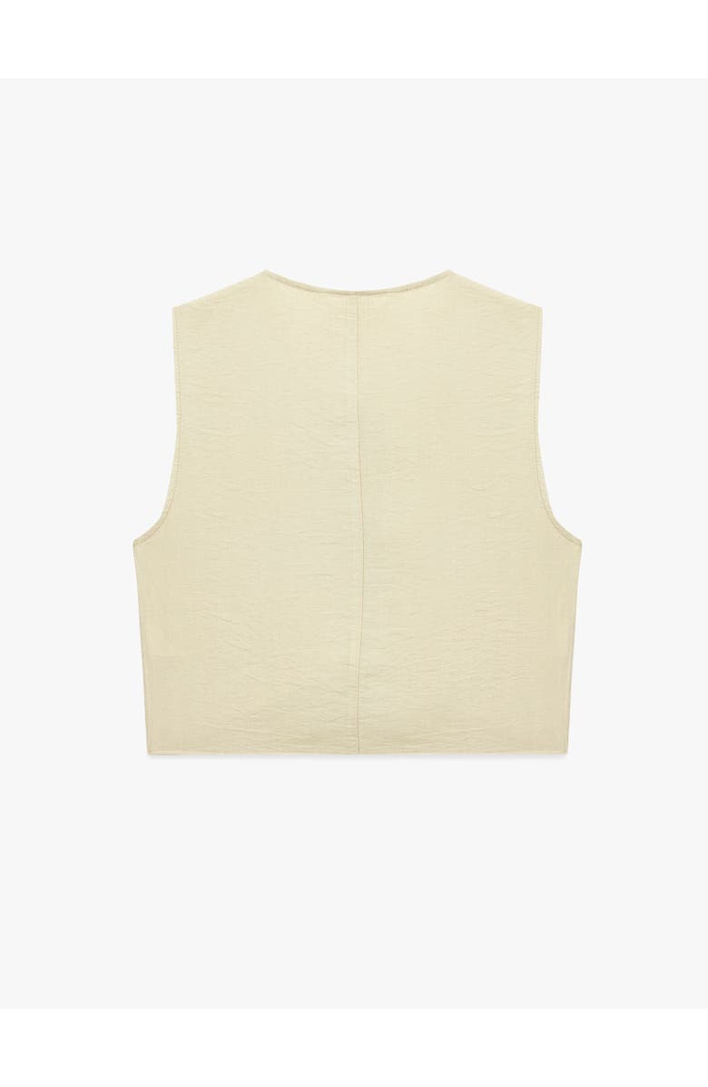 Koton Sleeveless Tie Front Top, Alternate, color, Beige