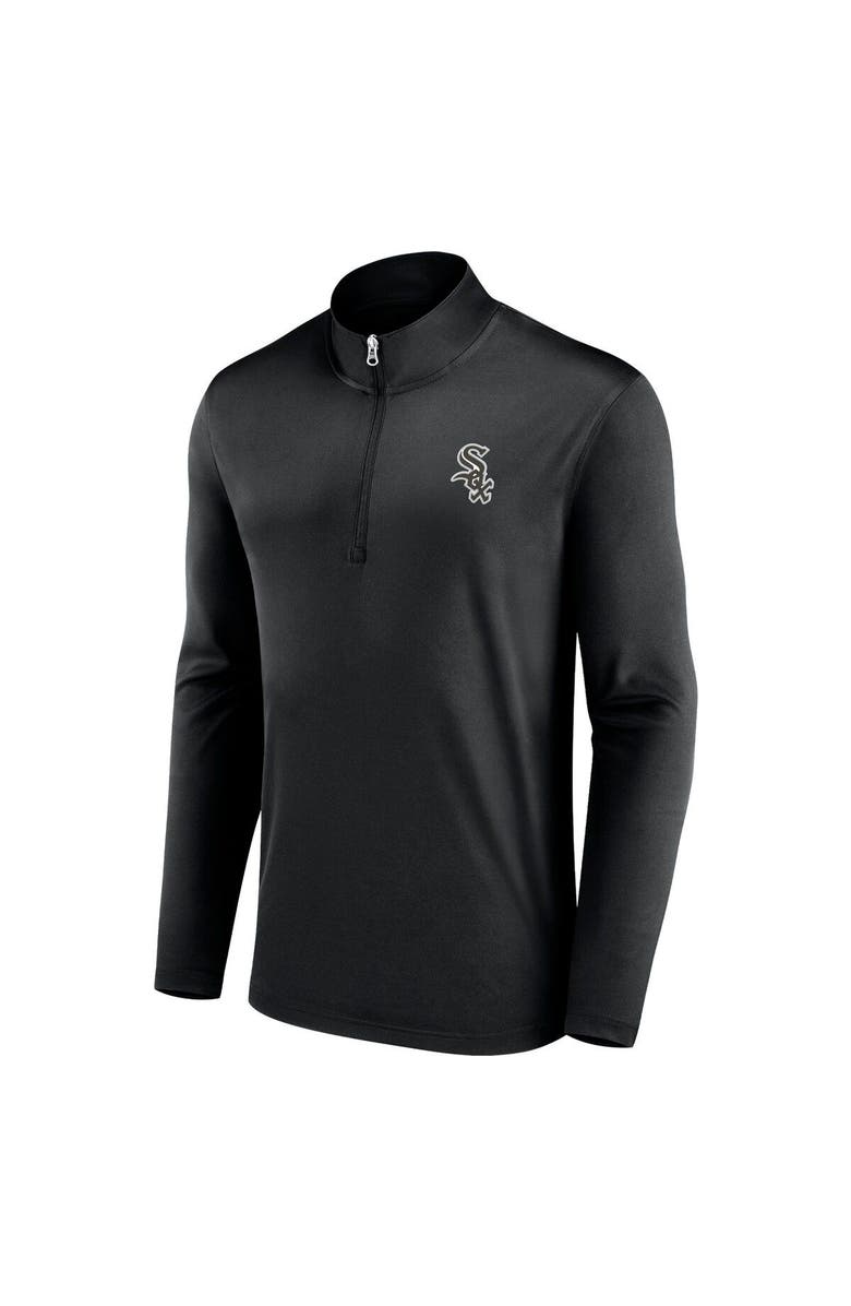 FANATICS Men's Fanatics Branded Black Chicago White Sox Underdog Mindset Quarter-Zip Jacket, Alternate, color, Black