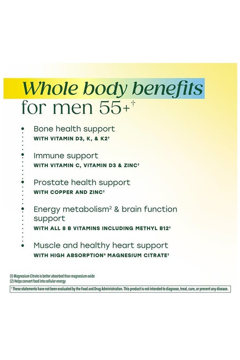 Whole Body Multi Gummies for Men 55+ for Muscle & Bone Health, Vegetarian, 90 Strawberry Gummies, Alternate, color, None