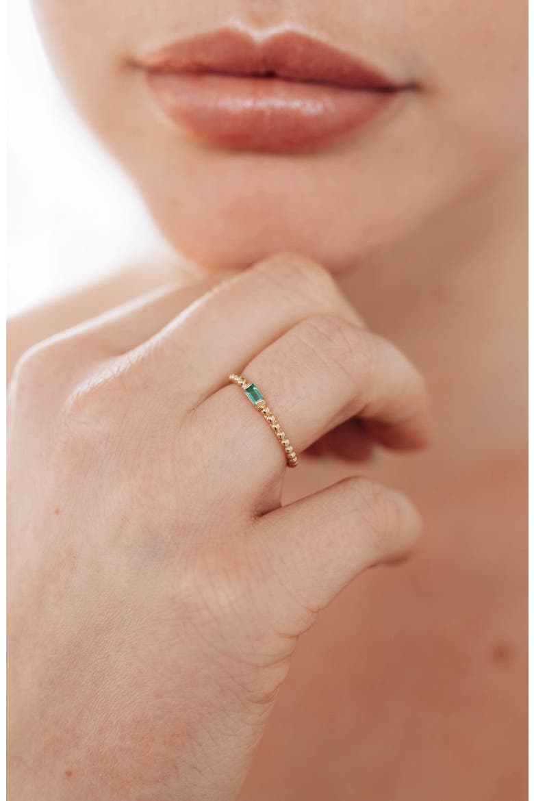 Emerald Dew Drop Ring, Alternate, color, YELLOW GOLD/ GREEN