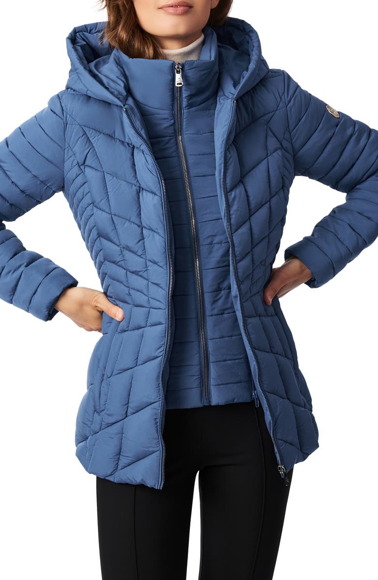 Bernardo Micro Touch Water Resistant Quilted Jacket, Main, color,