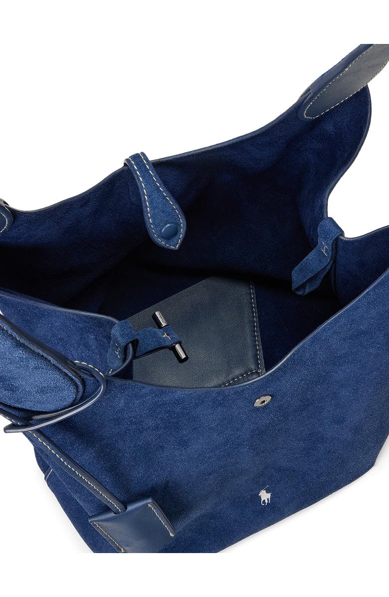 Polo Ralph Lauren Medium Polo Play Suede Tote, Alternate, color,