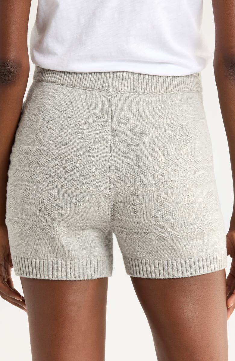 Papinelle Fair Isle SleepShorts, Alternate, color, Grey Marl