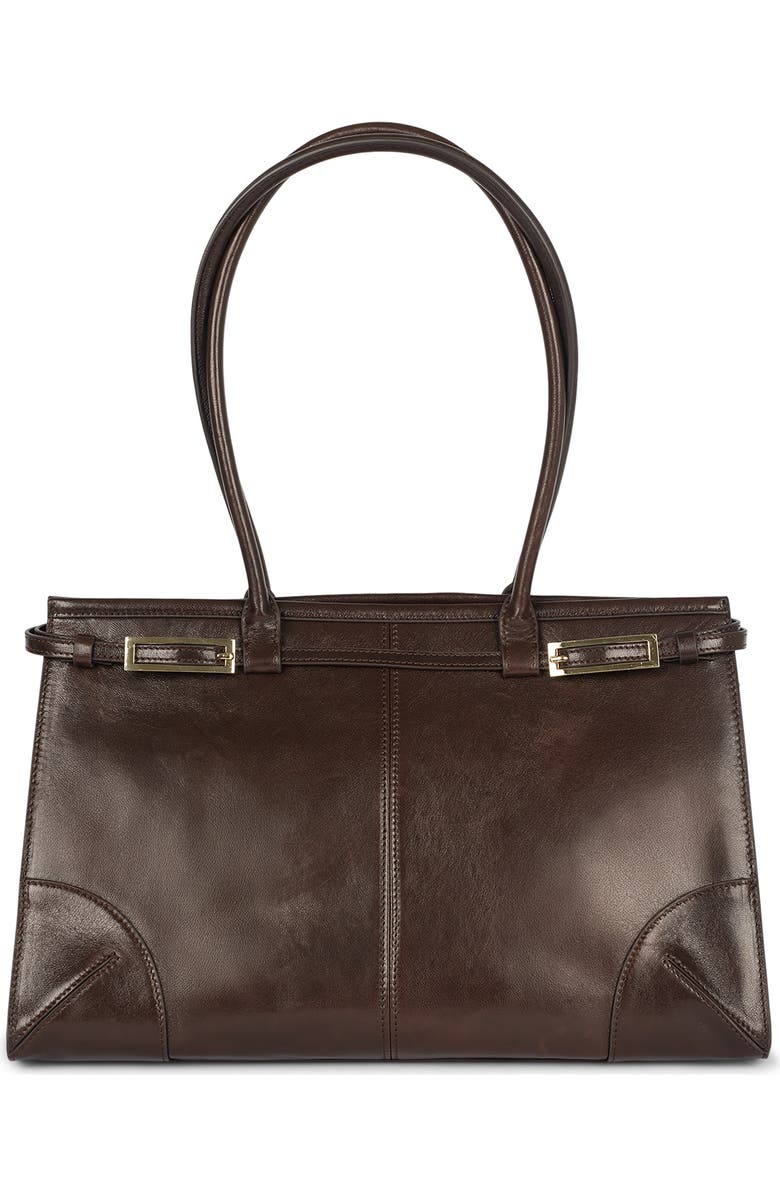 Jeffrey Campbell Palomino Leather Satchel, Main, color, Brown