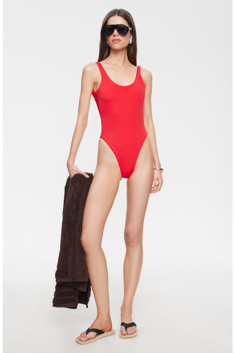 Kenny One-Piece Swimsuit, Alternate, color, ROUGE