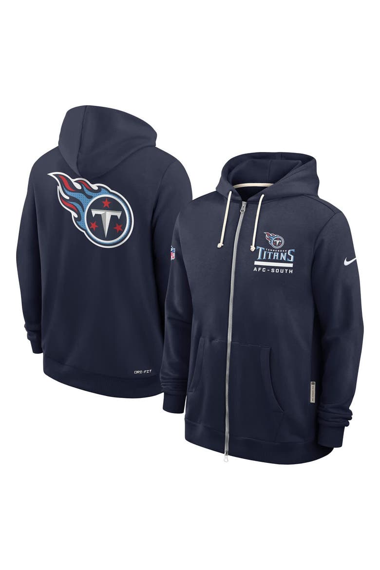 Men's Nike Navy Tennessee Titans Sideline Utility Player Performance Full-Zip Hoodie, Alternate, color, Navy