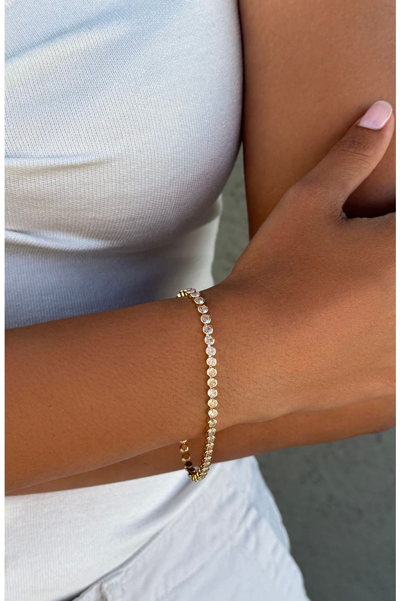 Crystal Tennis Bracelet & Necklace Set, Alternate, color, GOLD