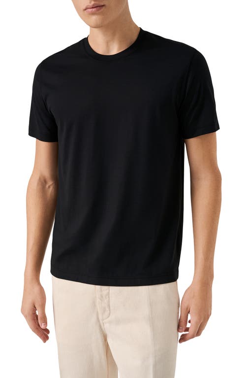 Eton Silk & Cotton T-shirt In Black