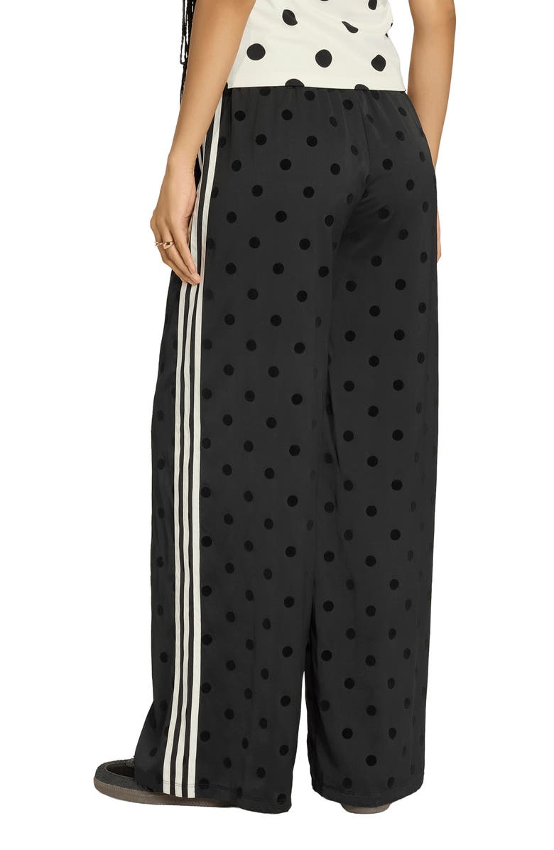 adidas Originals Firebird Polka Dot Wide Leg Track Pants, Alternate, color, Black