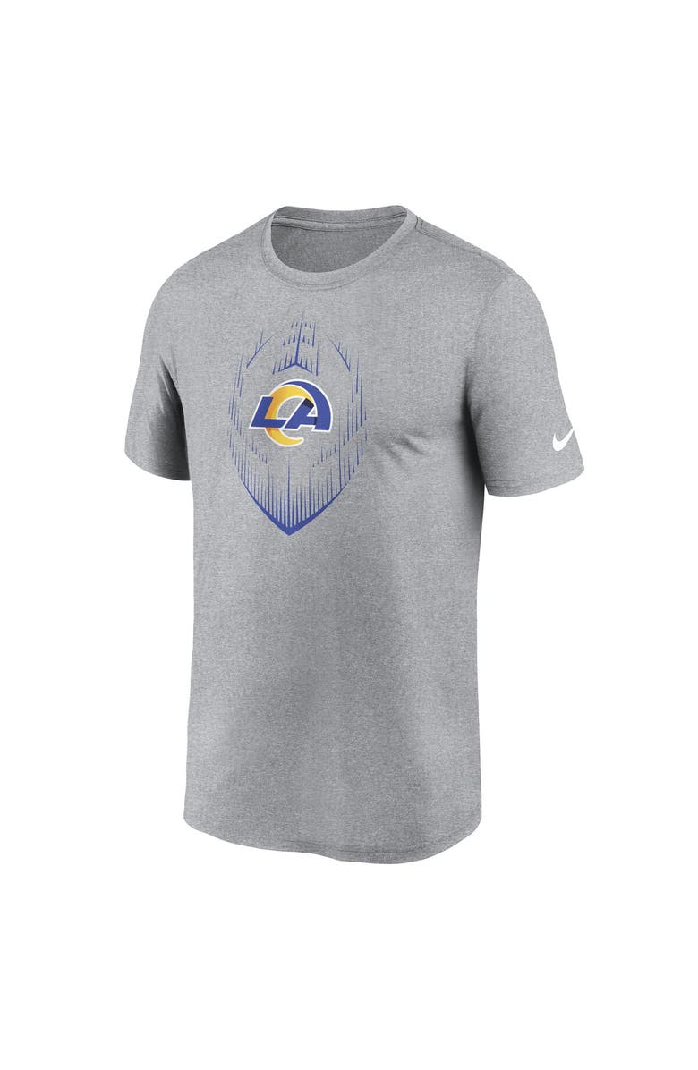 Nike Men's Nike Heather Gray Los Angeles Rams Primetime Legend Icon Performance T-Shirt, Alternate, color, Heather Gray