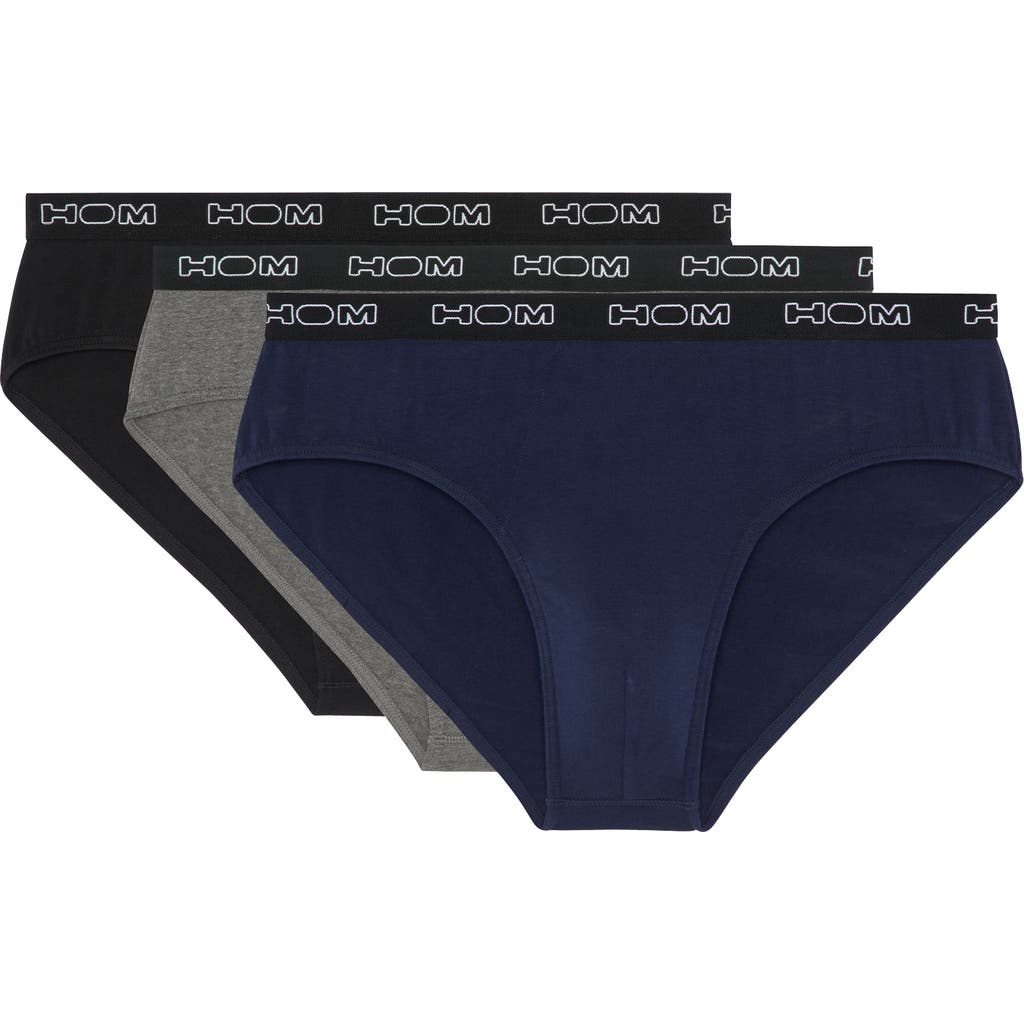 HOM USA HOM Boxerlines #2 Mini Briefs 3-Pack in Navy/grey/black  product