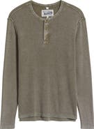Schott NYC Stonewash Cotton Henley Sweater