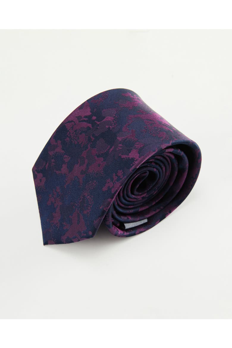 Marble Cloud Silk Jacquard Tie, Main, color, Navy