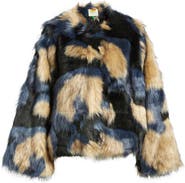 FARM Rio Multicolor Faux Fur Coat