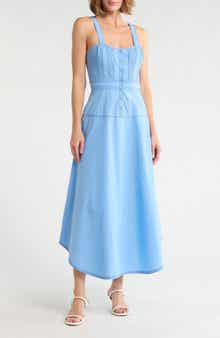 AREA STARS Devi Topstitch Midi Dress