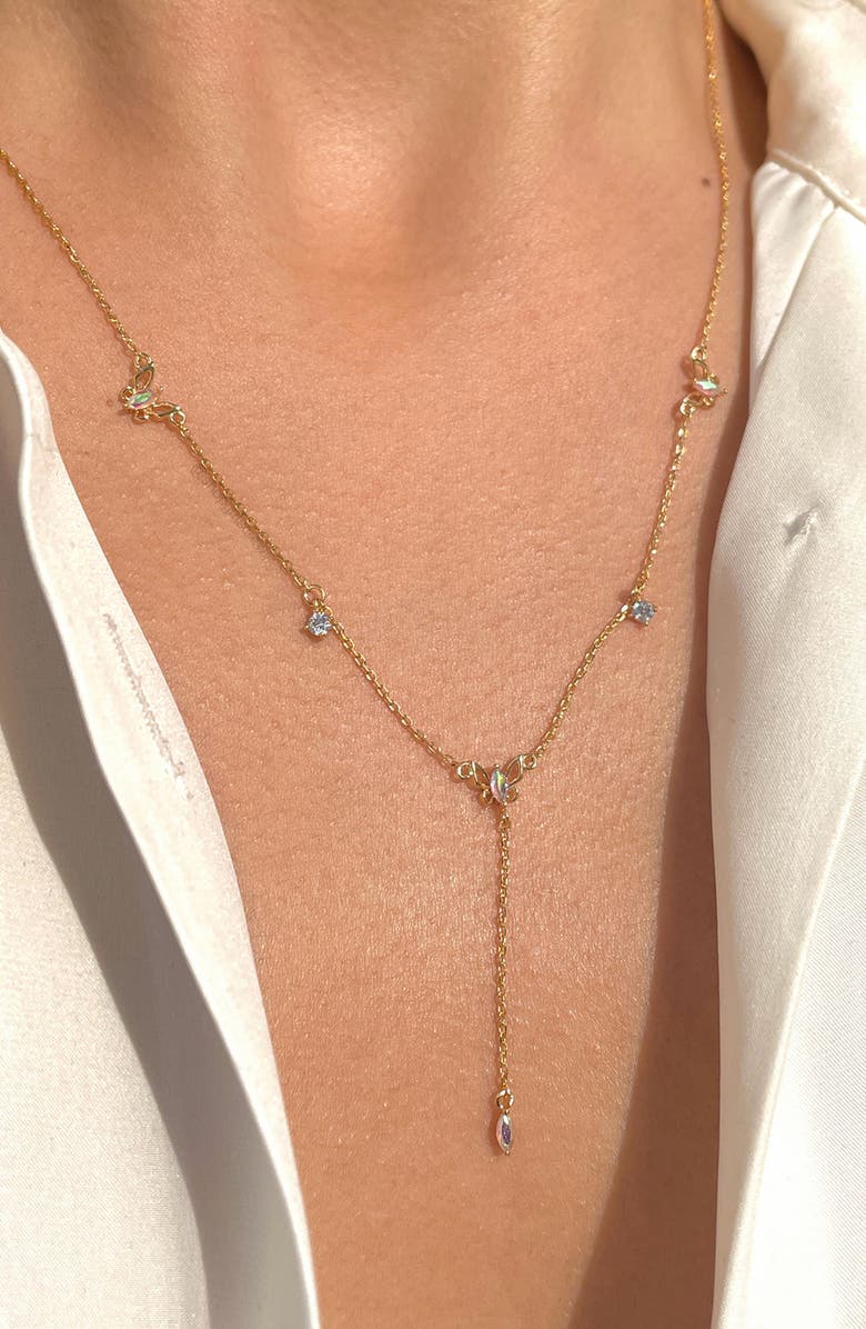 Girls Crew Social Butterfly Y-Necklace, Alternate, color,