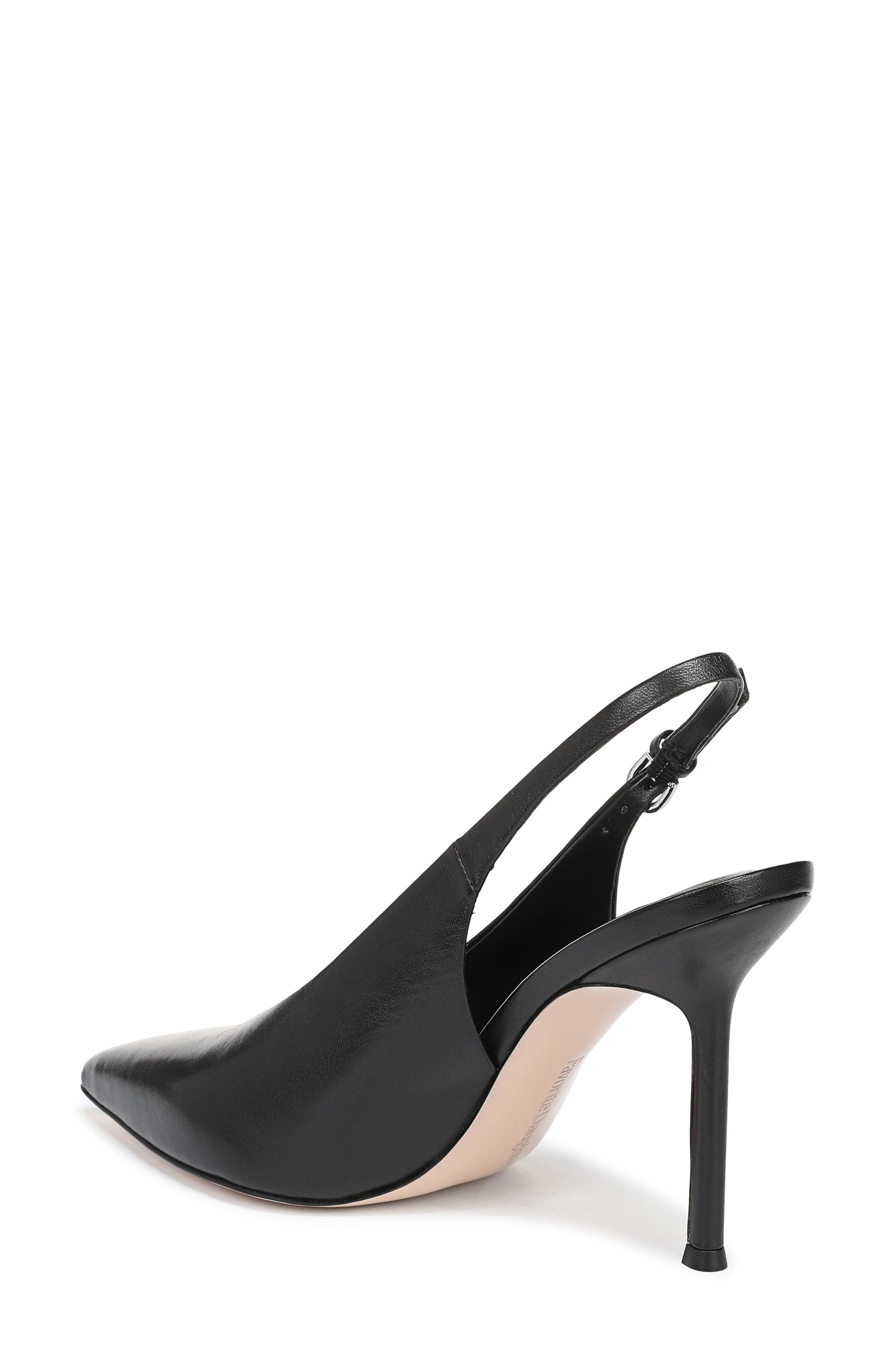 Favorite Daughter Remy Pointed Toe Slingback Sandal, Alternate, color, Black Leather