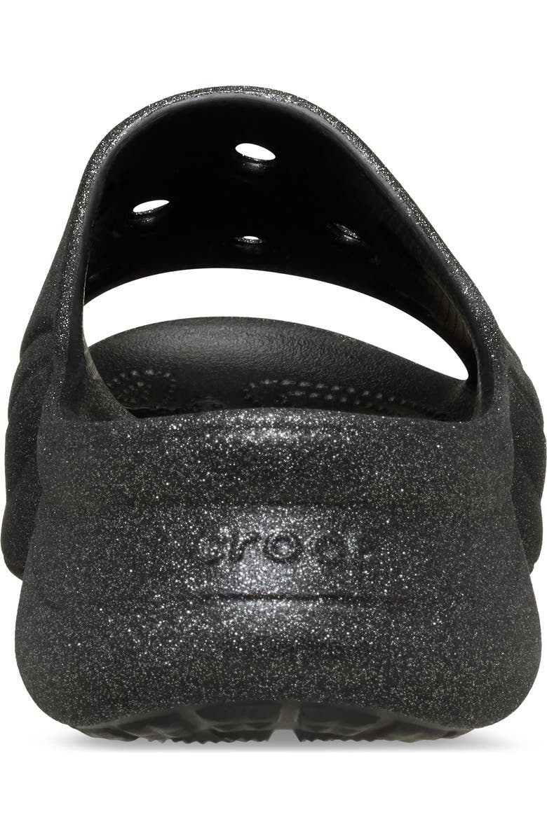 CROCS Bae Glitter Slide Sandal, Alternate, color, Black