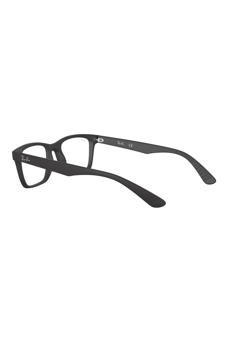 53mm Rectangular Optical Glasses, Alternate, color, MATTE BLACK
