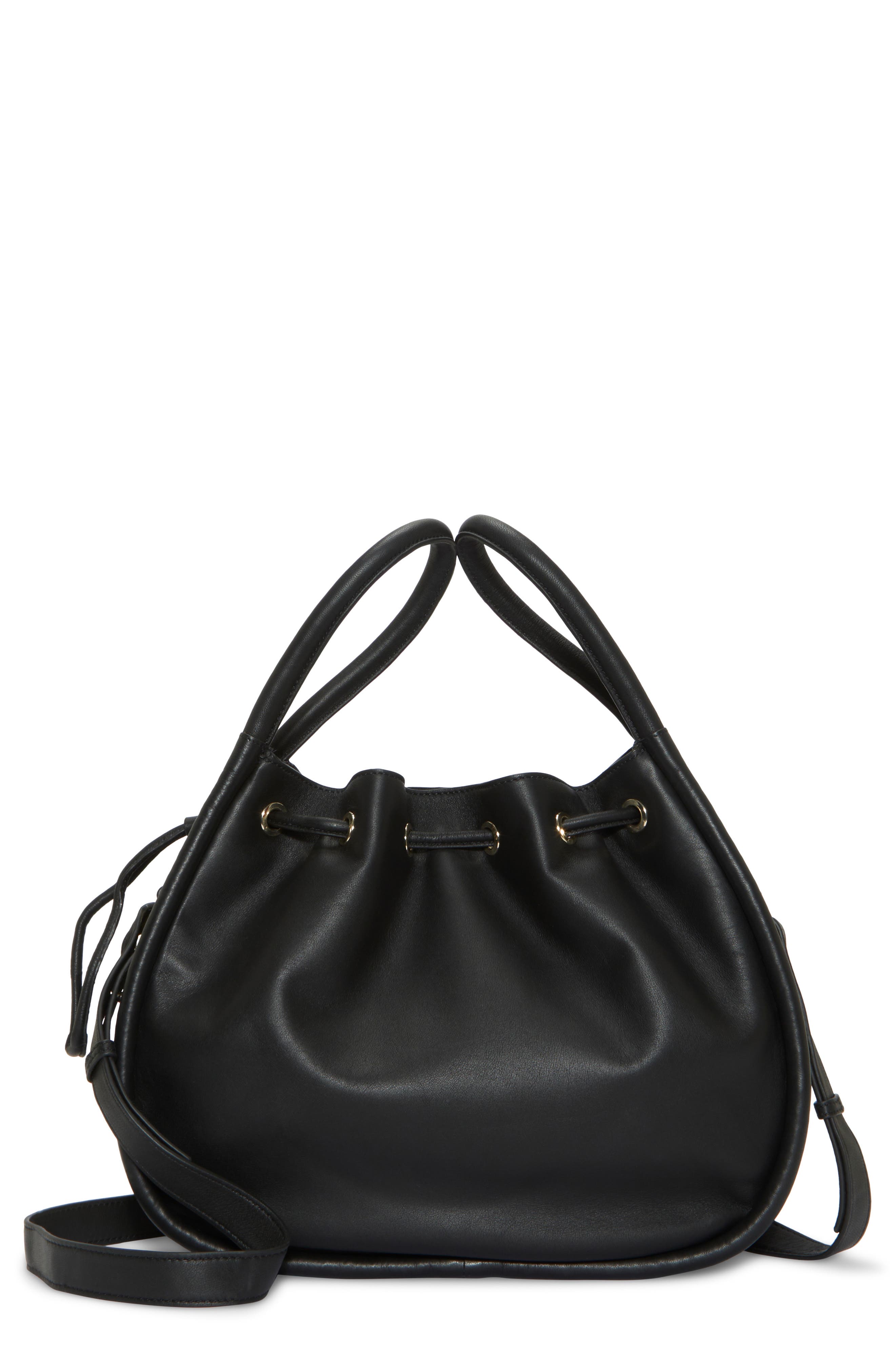 Vince Camuto Faslo Leather Bucket Satchel, Main, color, 