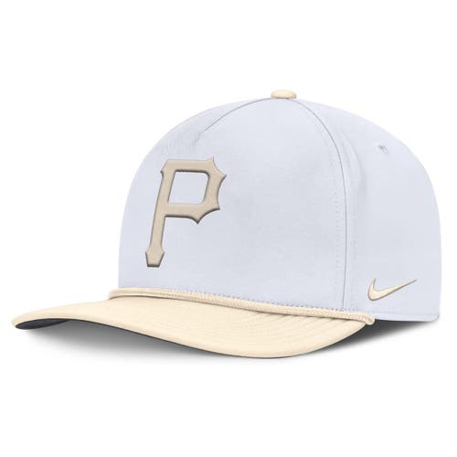 Nike Men's White/cream Pittsburgh Pirates Pro Performance Snapback Hat In White