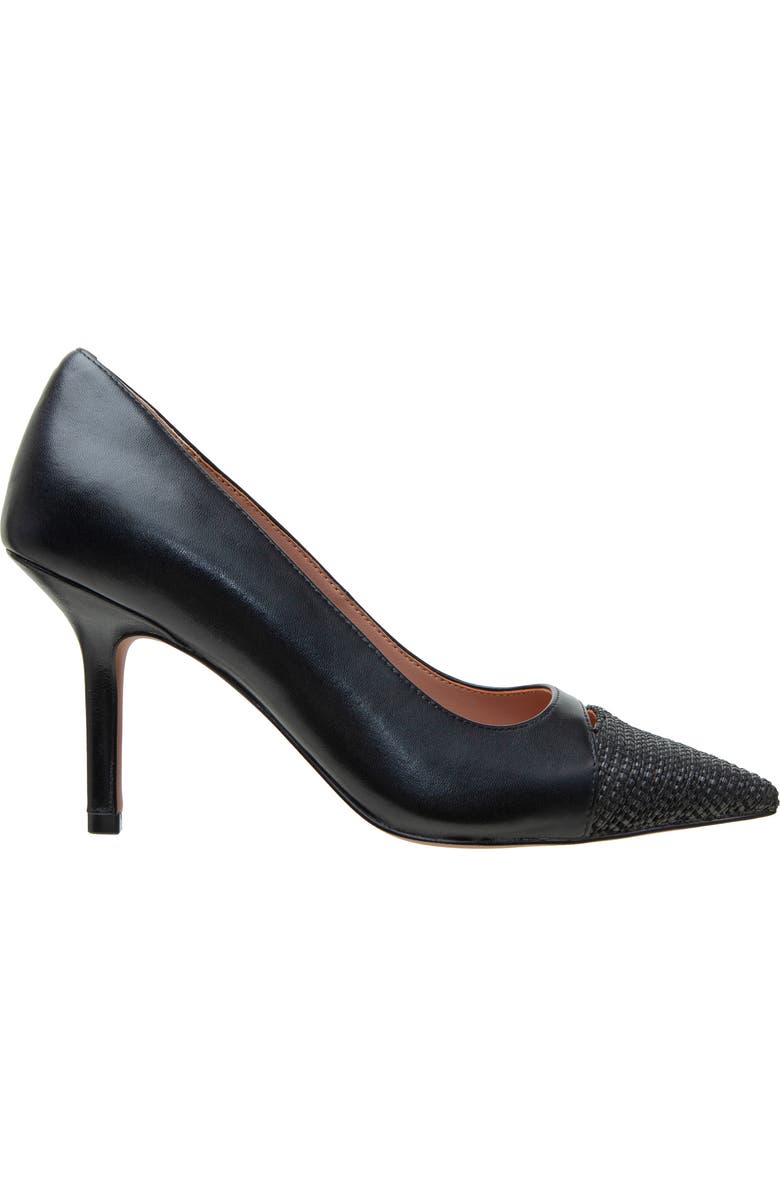 Linea Paolo Prue Pointed Cap Toe Pump, Alternate, color, Black